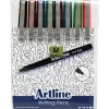 Fineliner - Artline 200 Fine 0.4 8-sæt