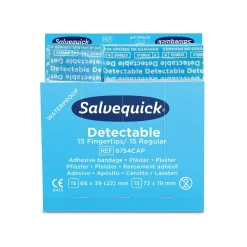 Fingerspids plaster - Cederroth - Sporbar - Blå - 30 stk|pak - Køb minimum 6 stk.