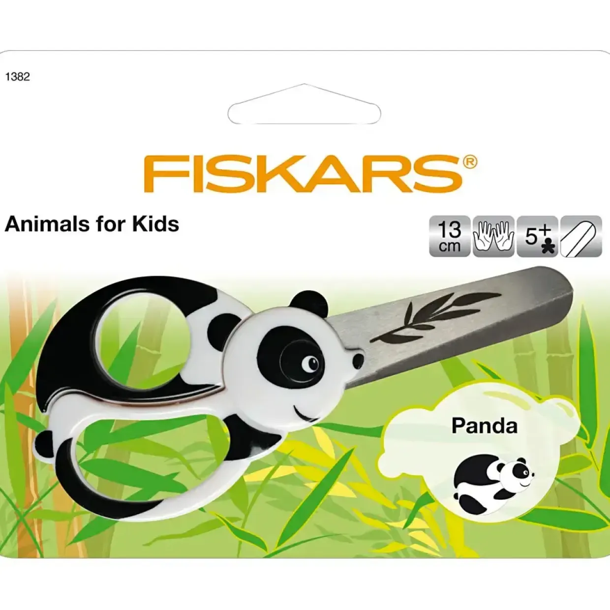 Fiskars børnesaks med dyremotiv 13 cm | panda
