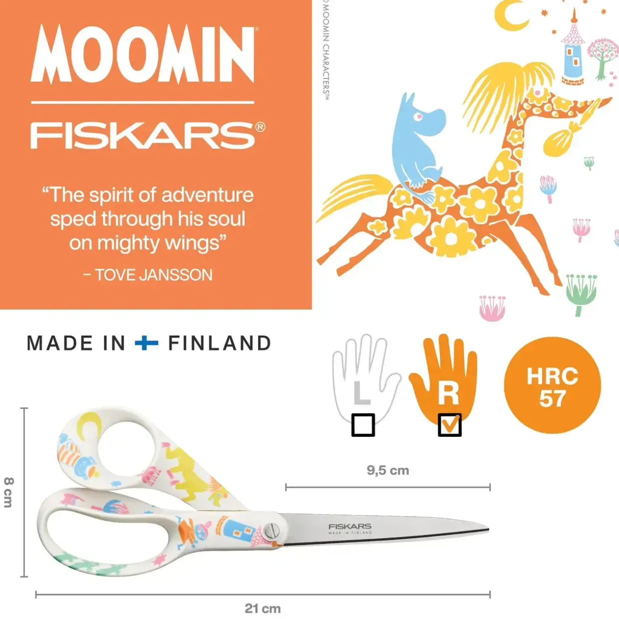 Fiskars Moomin universal saks 21cm Play