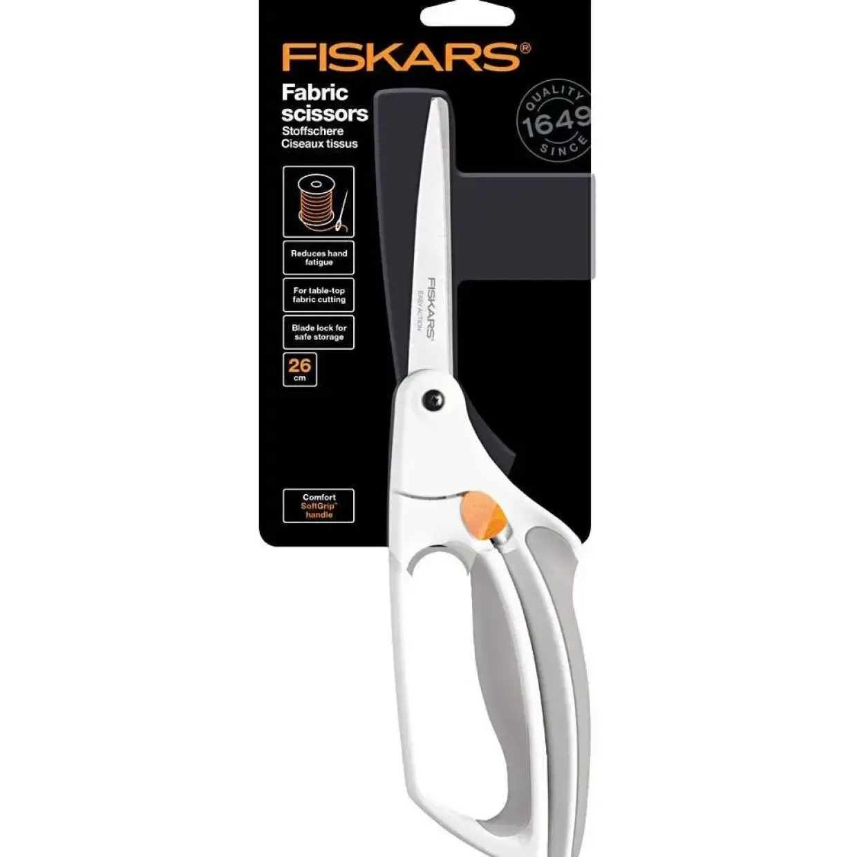 Fiskars soft-touch-saks længde 26 cm