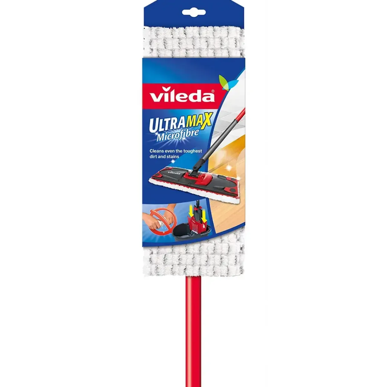 Fladmoppe Vileda Ultra Max komplet m. moppe, fremføre og teleskopskaft