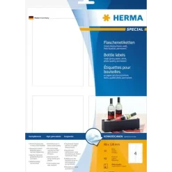 Flaskelabels - HERMA Inkjet Glossy - 90 x 120 mm - 40 stk