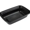 Flergangs take away bakke, ABENA Cater-Line, 19,9x13,5x4,5cm, 600 ml, 710 ml, sort, PP, 1-rums - 400 stk