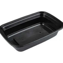Flergangs take away bakke, ABENA Cater-Line, 19,9x13,5x4,5cm, 600 ml, 710 ml, sort, PP, 1-rums - 400 stk
