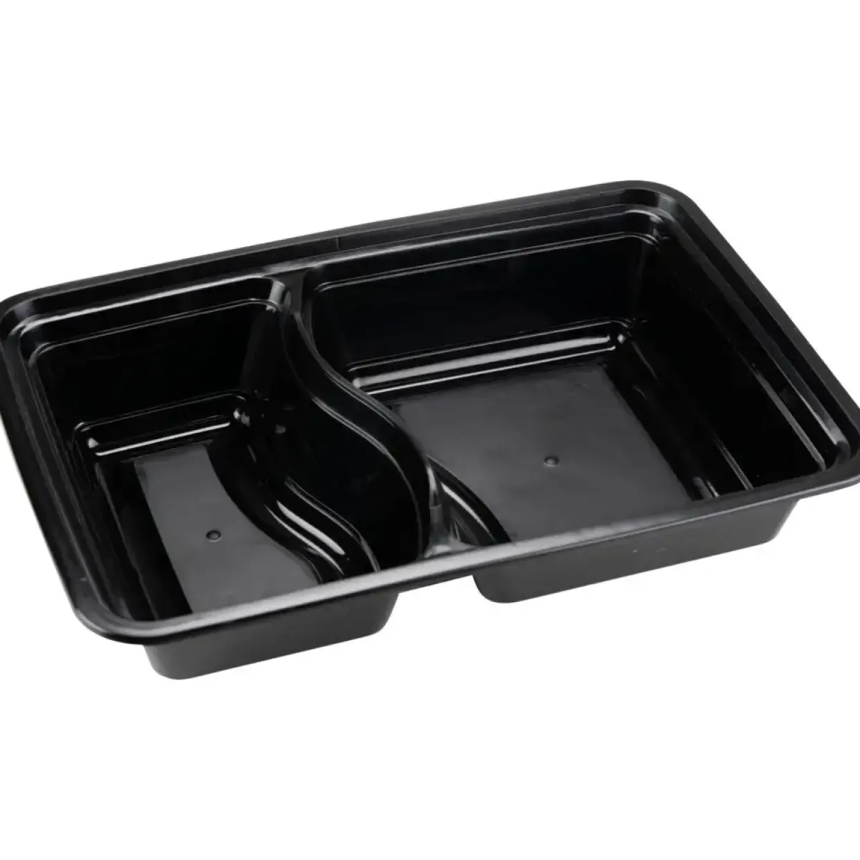 Flergangs take away bakke ABENA Cater-Line 22,3x15,3x4cm 946 ml sort PP 2-rums - 400 stk