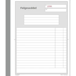 Følgeseddelbog 148 x 200 mm 92220350 - 2x50 blade
