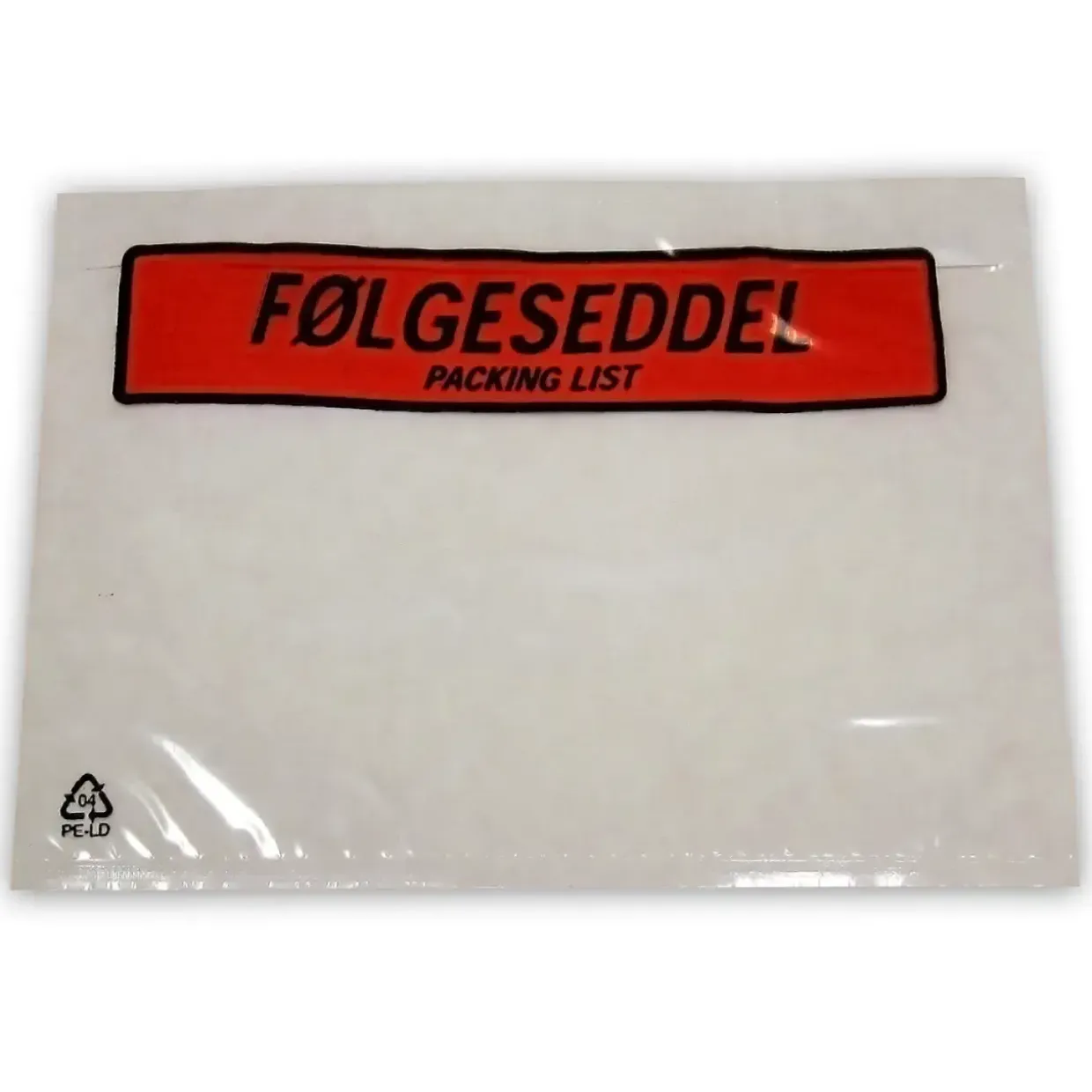 Følgeseddellommer 165 x 122 mm med tryk "Følgeseddel" - 1000 stk