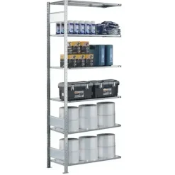 Følgesektion Boltless lagerreol, bjælker 2500x750x400 150 kg/hylde