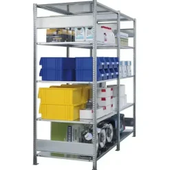 Følgesektion Boltless lagerreol, bjælker 3000x750x400 250 kg/hylde