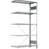 Følgesektion Boltless lagerreol, rygkryds 3000x750x300 250 kg/hylde