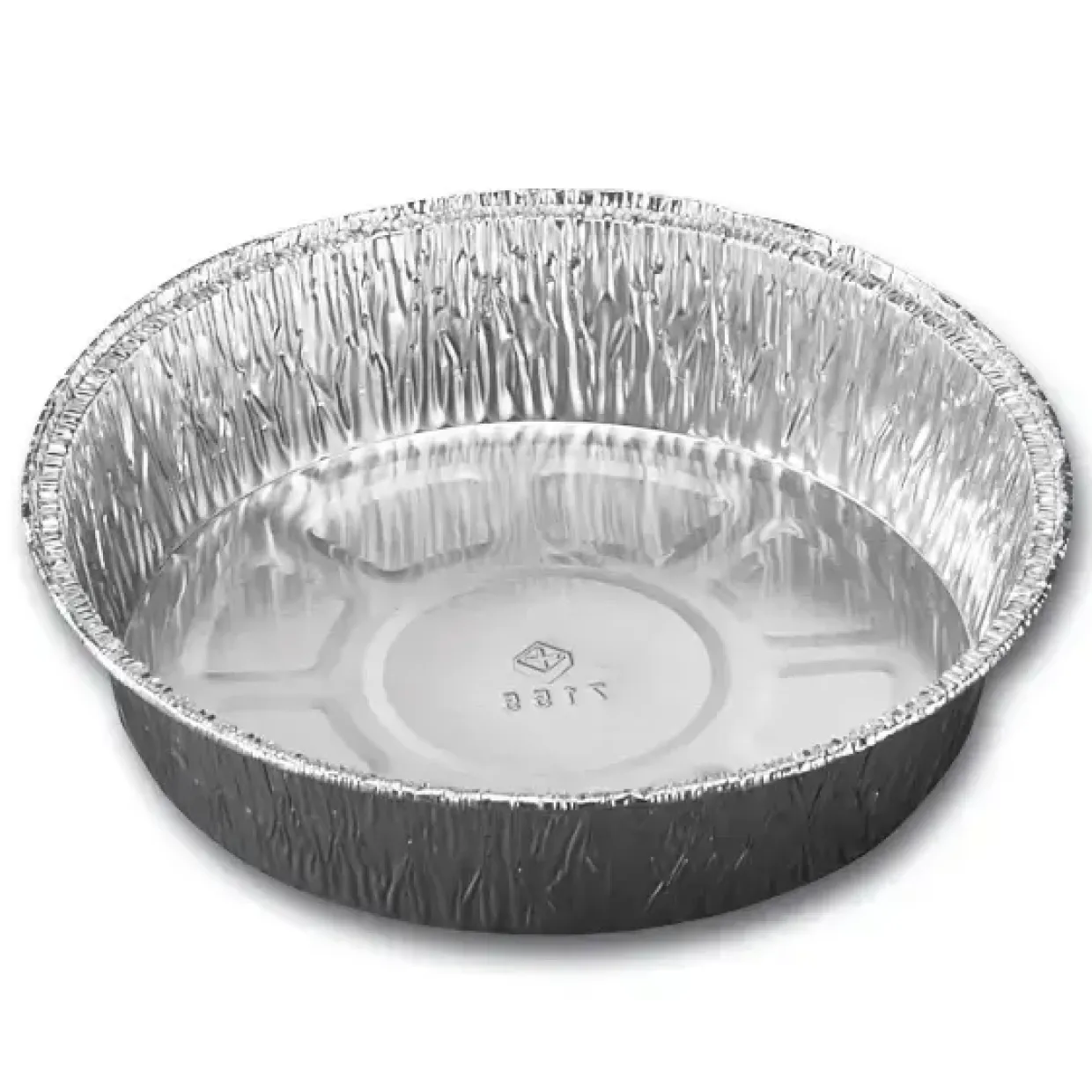 Foliebakke 7155 blank 512 ml Ø 158 x 34 mm - 100 stk