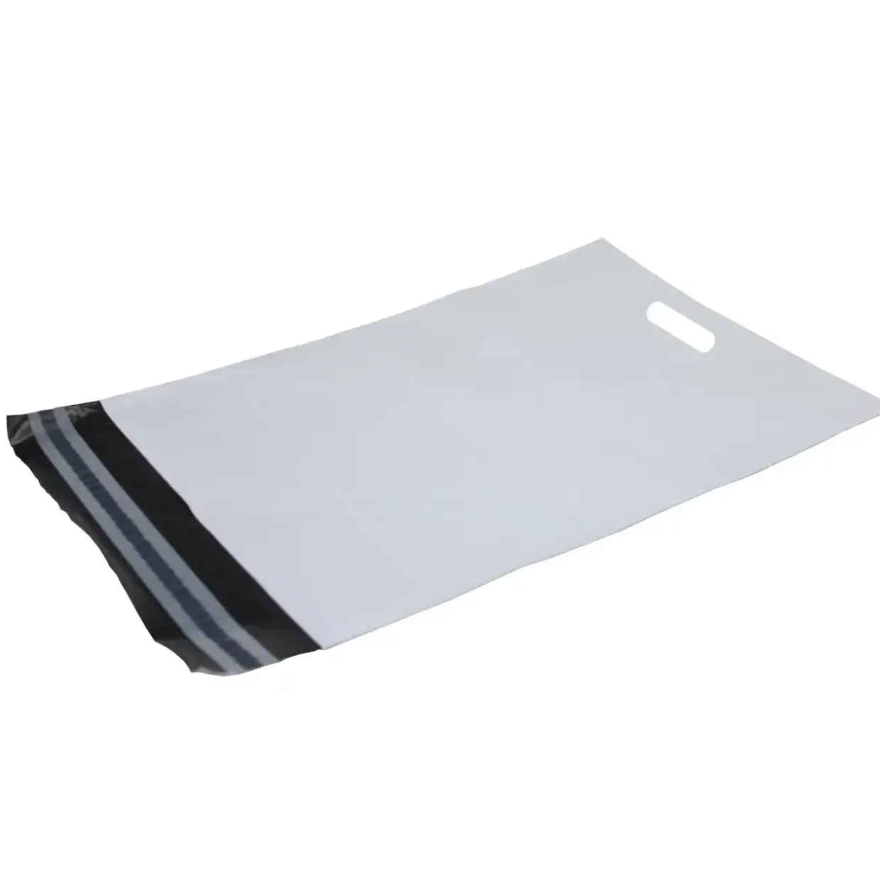 Forsendelsesposer BNT 50 my PE i hvid - 400 x 600 mm med håndtag - 100 stk