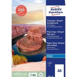 Fotopapir A4 - Avery Premium Plus 300 g Glossy - 15 ark