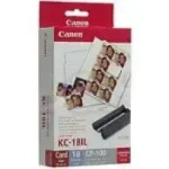 Fotopapir Canon - KC-18IL CP-100 kit mini labels blæk + papir