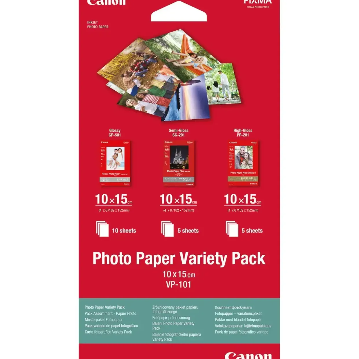 Fotopapir Canon - VP-101 Variety Pack - 10 x 15 cm