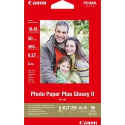 Fotopapir Canon 10 x 15 cm 275 gram Plus II PP-201 - 50 ark