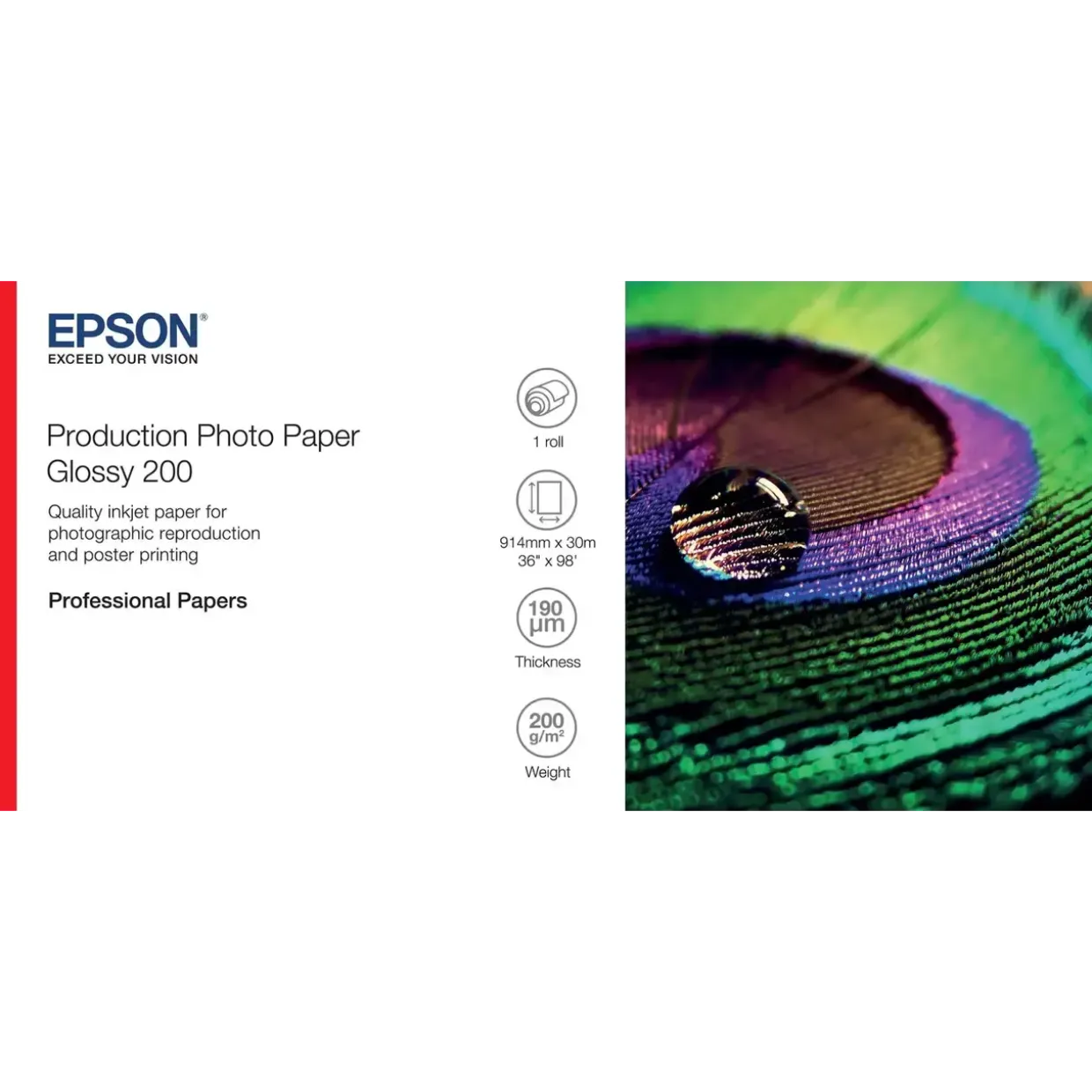 Fotopapir Epson 36'' Production Photo Paper Glossy 200g 30m