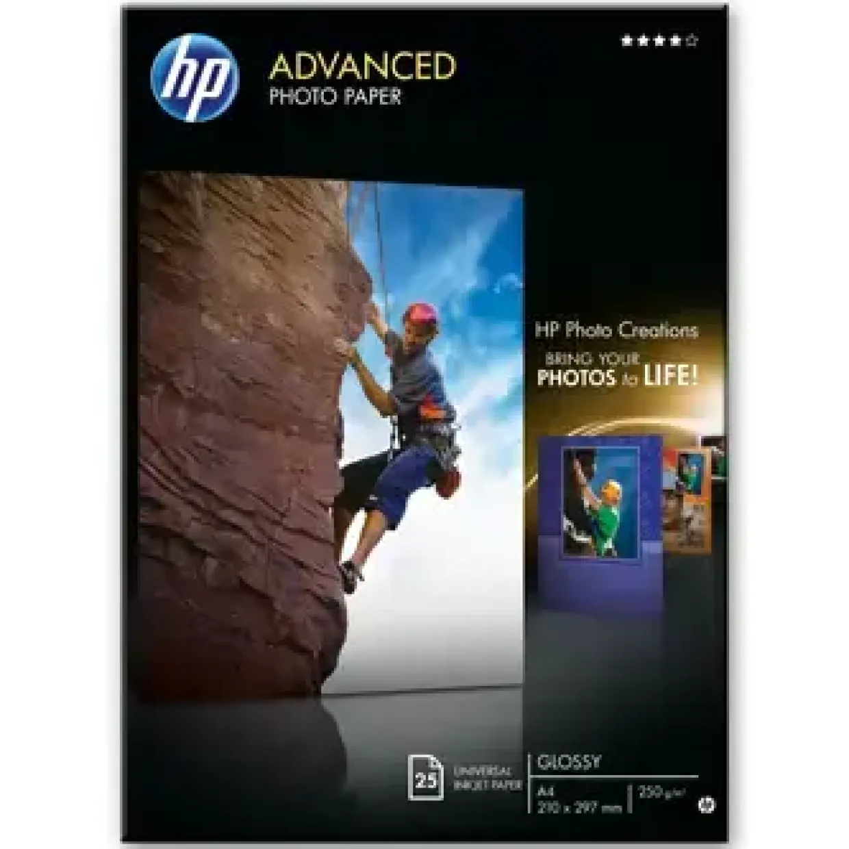 Fotopapir - HP Advanced Glossy - A4 250g - 25 ark