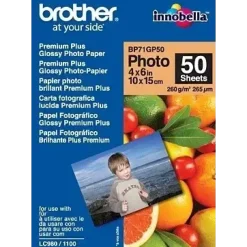 Fotopapir 10x15 cm Brother Glossy inkjet 260 gram - 50 ark