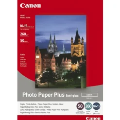 Fotopapir 10x15 cm - Canon 260g SG-201 Plus Semigloss - 50 ark