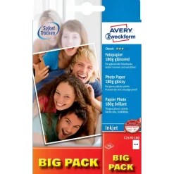 Fotopapir 10x15 cm 180 gram Glossy inkjet 1 foto pr. ark - 100 ark