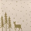 Frokostserviet, Golden Winter, 3-lags, 1/4 fold, 33x33cm, beige, nyfiber - 600 stk