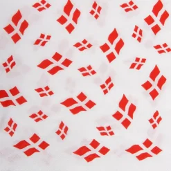 Frokostserviet - Hvid med flagmotiv - 33x33 cm - 3-lags 1/4 fold - 350 stk
