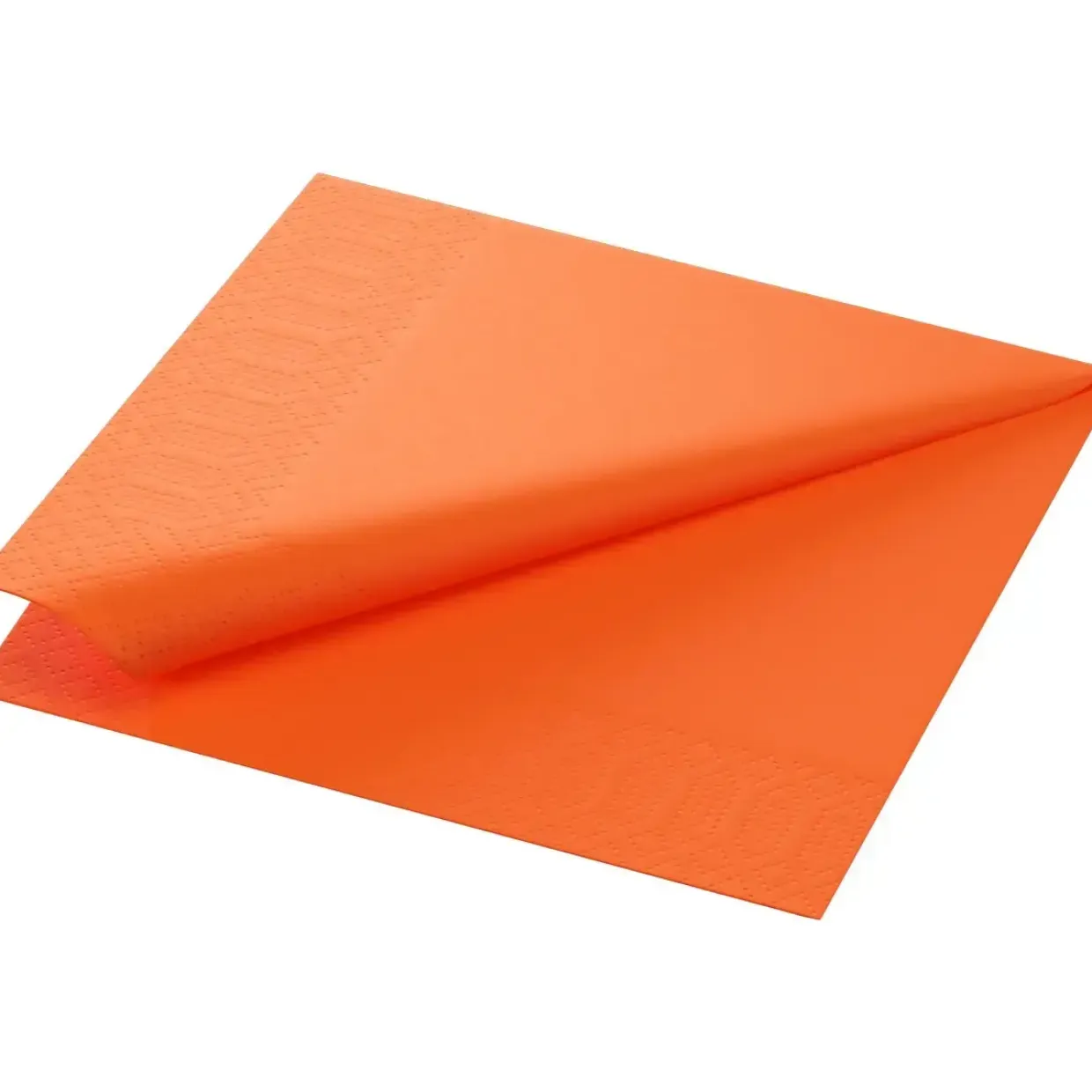 Frokostservietter Duni 3-lags 1|4 fold 33x33cm sun orange - 1000 stk