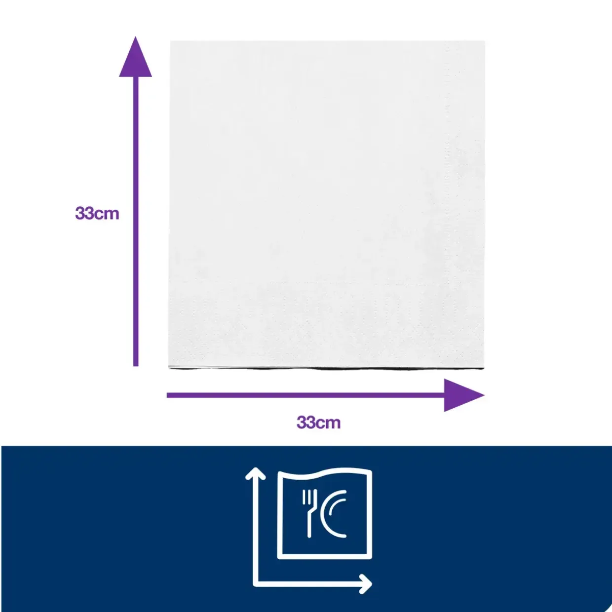 Frokostserviet Tork Advanced 477149 2-lags 1/4 fold 33x33cm hvid - 2000 stk