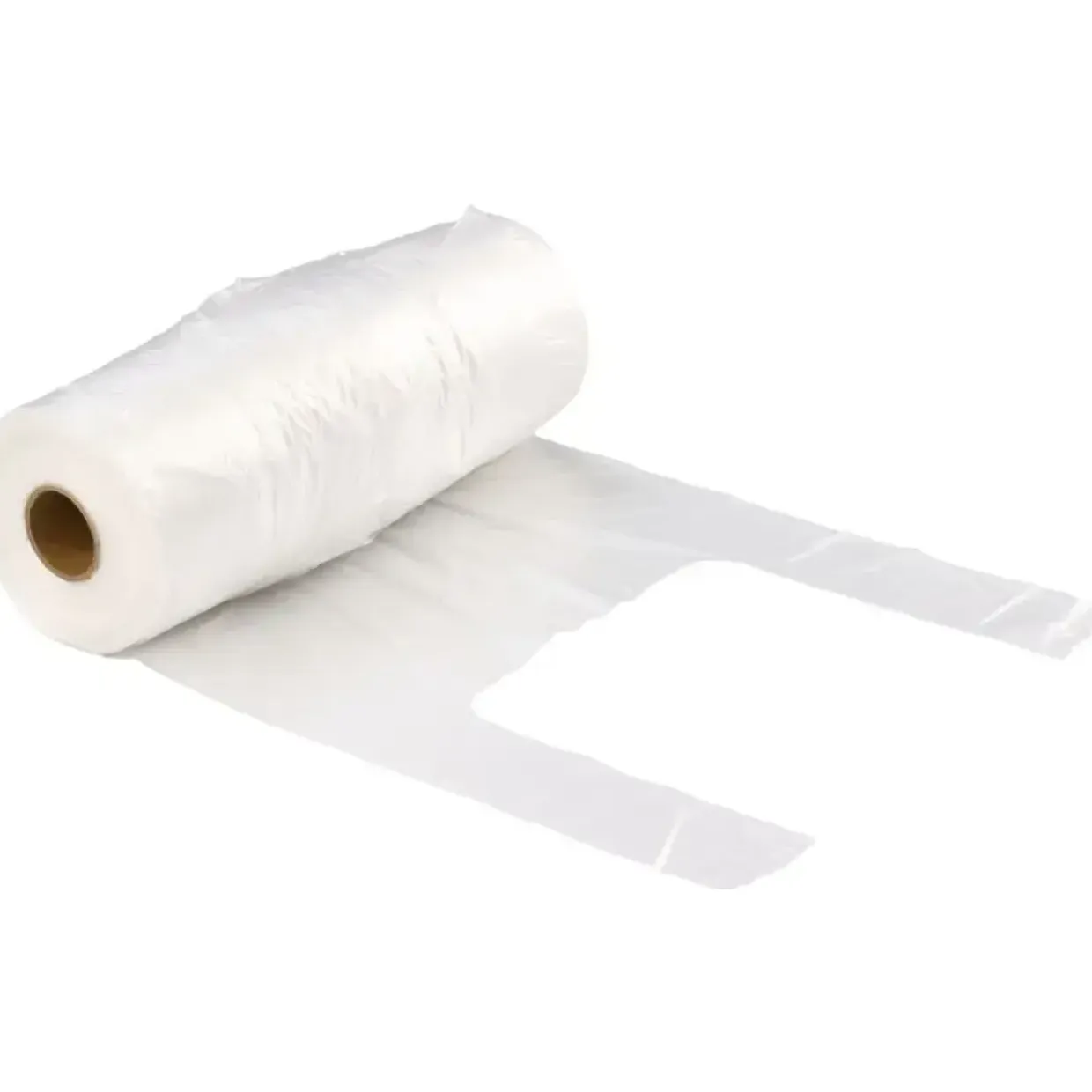 Frugt poser med hank HDPE transparent 10 my 32x36 250 poser pr rulle - 20 ruller