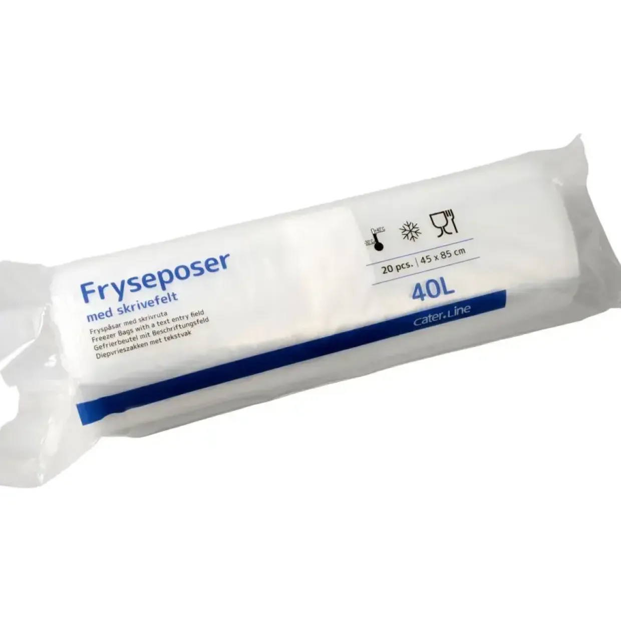Frysepose, ABENA Cater-Line, 40 l, klar, LDPE/LLDPE/virgin, 45x85cm