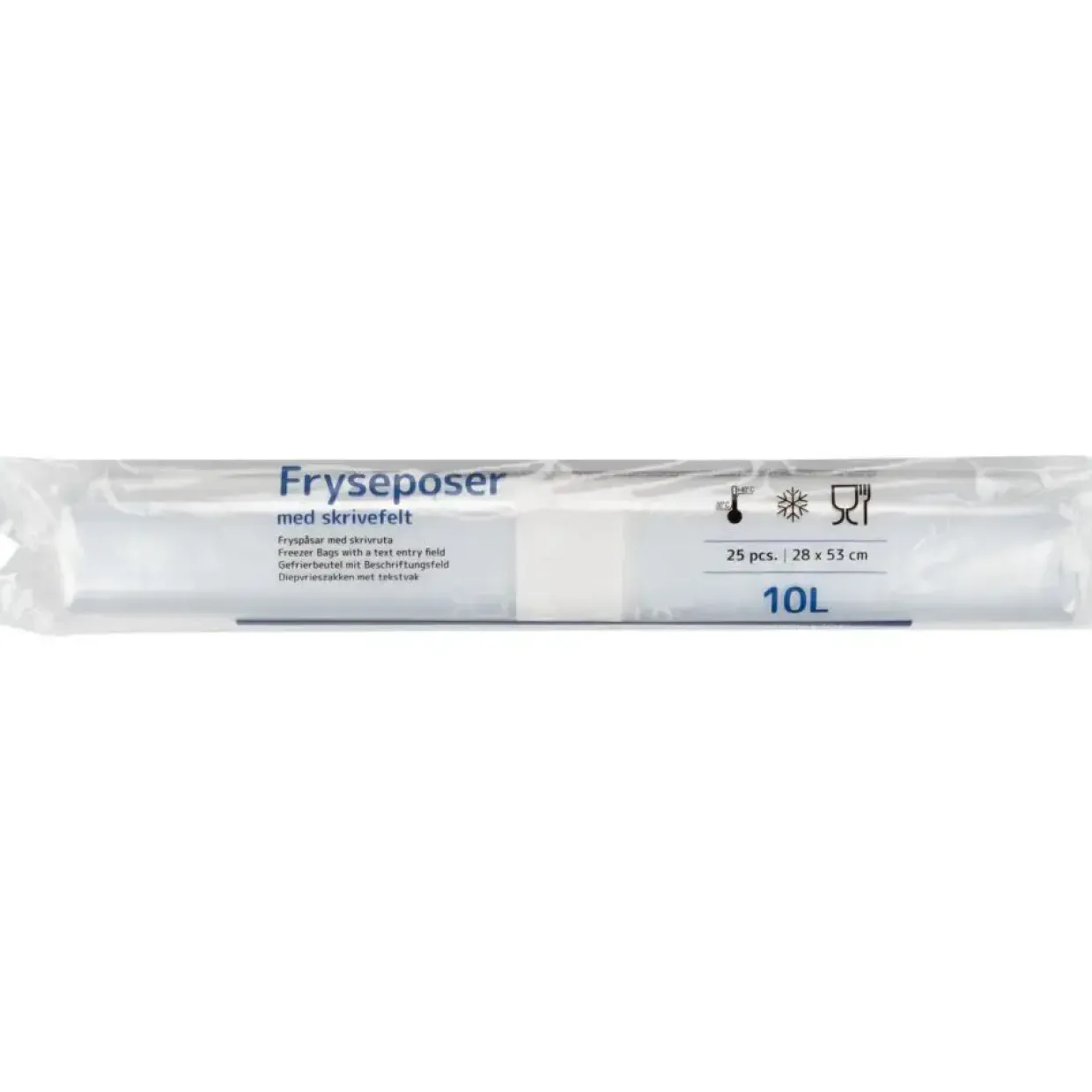 Frysepose, ABENA Cater-Line, 10 l, klar, LDPE/virgin, 28x53cm - 25 ruller