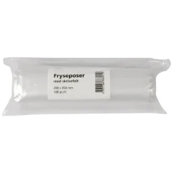 Fryseposer 200 x 350 mm 4 liter med skrivefelt - 100 poser pr. rulle - 10 stk