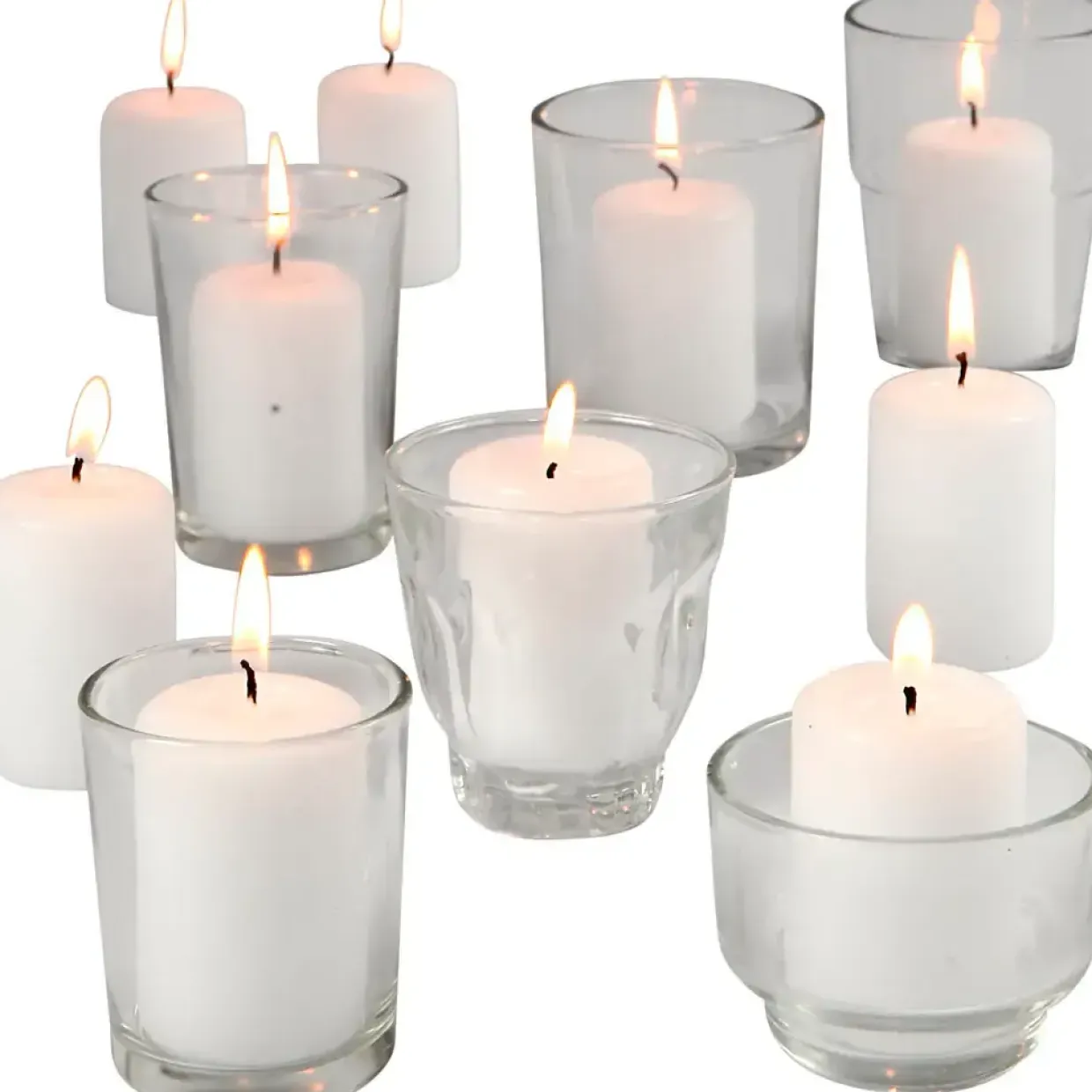 Fyrfadsstager diameter 4,5-7,3 cm højde 5,3-9,2 cm | 72 stk.