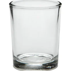 Fyrfadsstager glas H: 6,5 cm diam. 4,5 cm - 4stk.