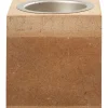 Fyrfadsstage størrelse 7 x 7 cm Højde 10 cm - MDF