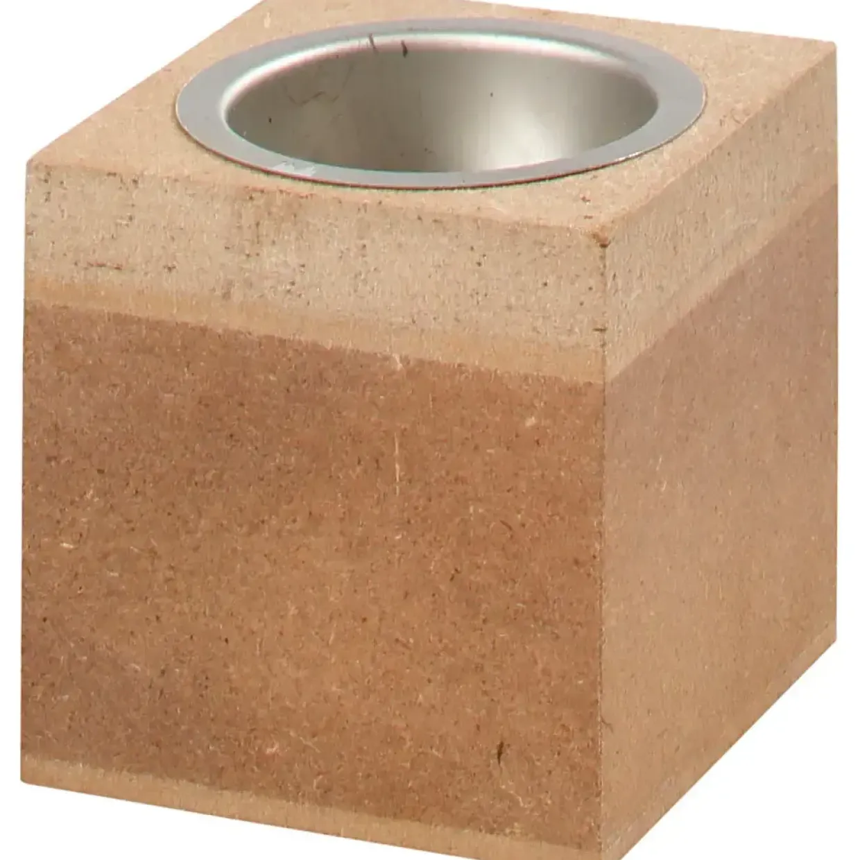 Fyrfadsstage størrelse 7 x 7 cm Højde 10 cm - MDF
