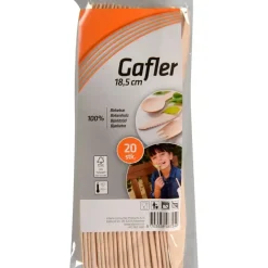 Gaffel Engangsservice, Consumer, 18,5cm, natur, birketræ - 34 pakker