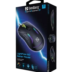 Gamer mus Sandberg LightFlow 6D black