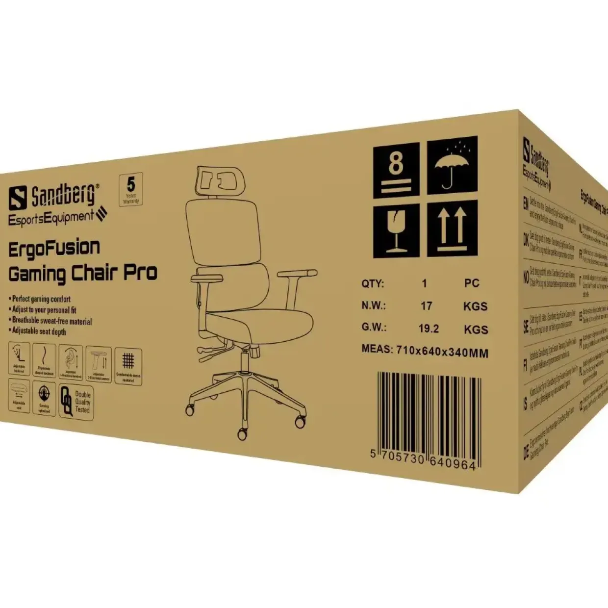 Gamerstol – Sandberg – ErgoFusion Pro