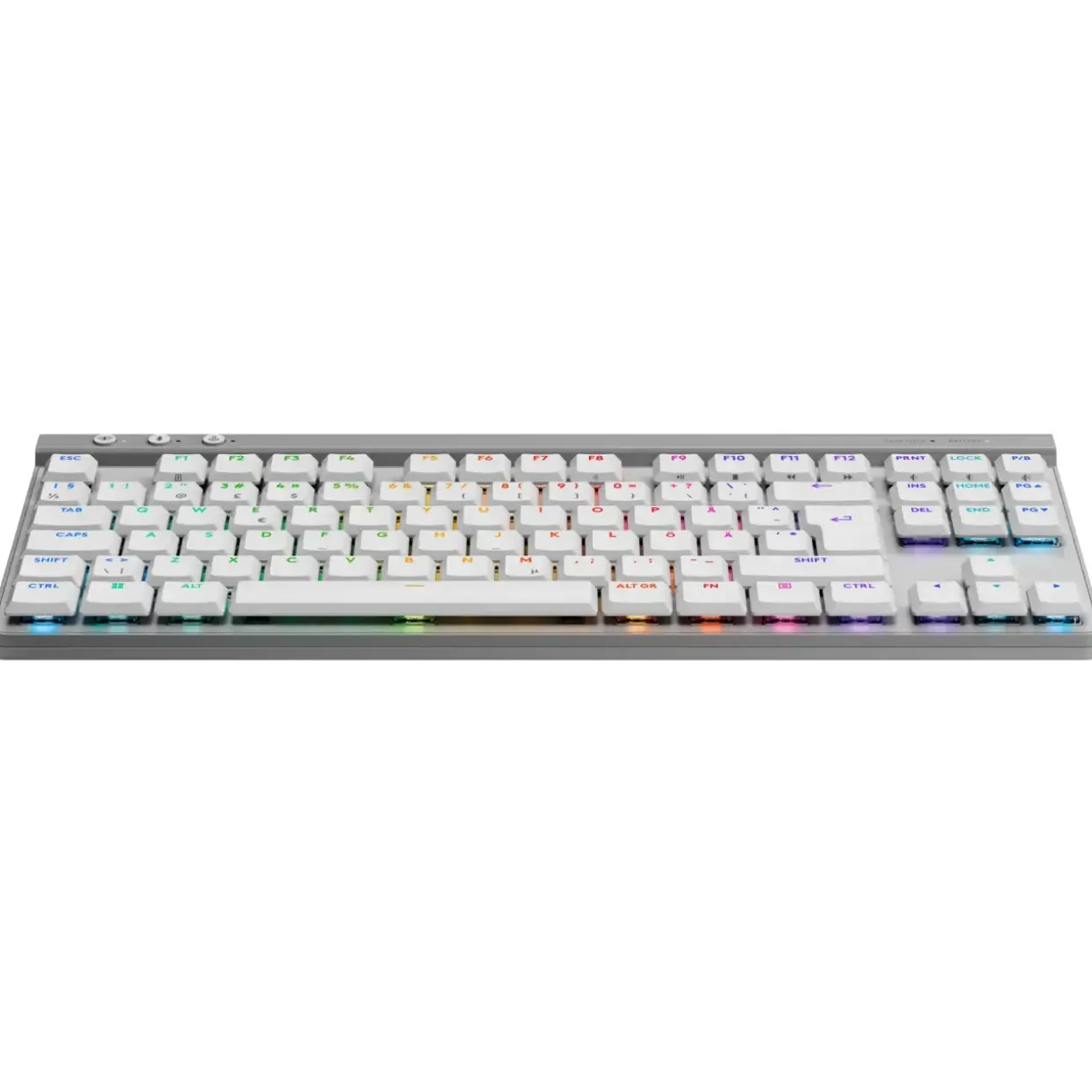 Gaming tastatur - Logitech G515 TKL LIGHTSPEED - Hvid - Trådløs/USB - Nordic