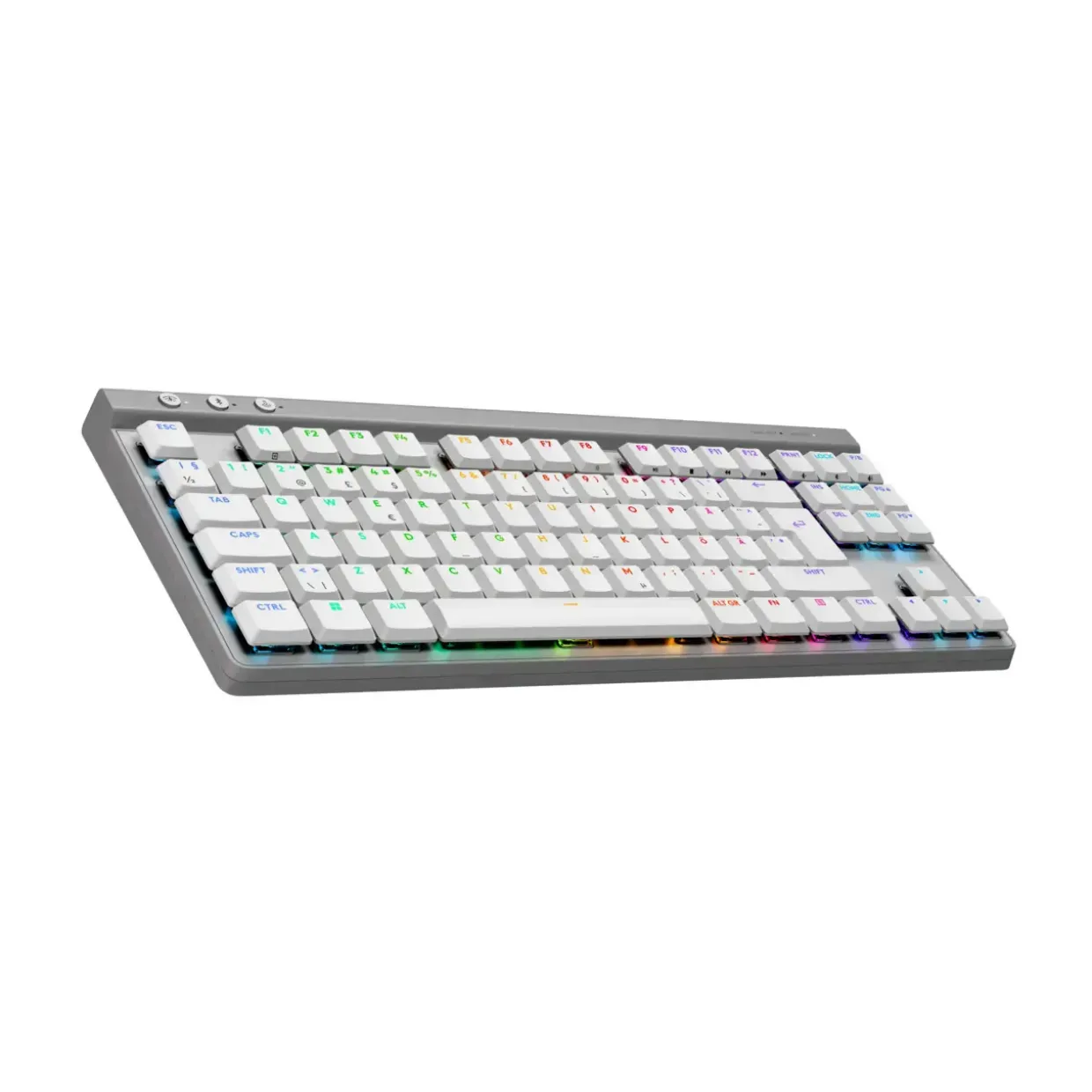 Gaming tastatur - Logitech G515 TKL LIGHTSPEED - Hvid - Trådløs/USB - Nordic