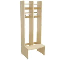 Garderobe børn Eira Light, gulvmodel 2 pladser, 280 mm rumbredde, naturfarvet krydsfinér