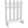 Garderobe børn Eira Light, gulvmodel 4 pladser, 220 mm rumbredde, hvidpigmenteret krydsfinér
