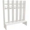Garderobe børn Eira Light, gulvmodel 5 pladser, 250 mm rumbredde, hvidpigmenteret krydsfinér
