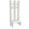 Garderobe børn Eira Light, gulvmodel 2 pladser, 280 mm rumbredde, hvidpigmenteret krydsfinér