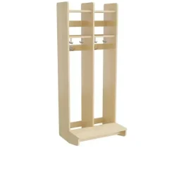 Garderobe børn Eira Light, vægmodel 2 pladser, naturfarvet krydsfinér, rumbredde 280 mm