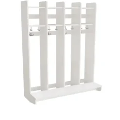 Garderobe børn Eira Light, vægmodel 4 pladser, hvidpigmenteret krydsfinér, rumbredde 220 mm