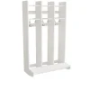 Garderobe børn Eira Light, vægmodel 3 pladser, hvidpigmenteret krydsfinér, rumbredde 250 mm